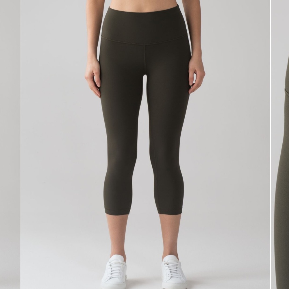 Lululemon Align Crop (19")- Dark Olive